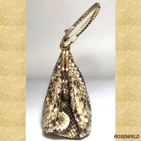 Rosenfeld Python Snakeskin Repoussé Evening Bag - Picture 5 of 8